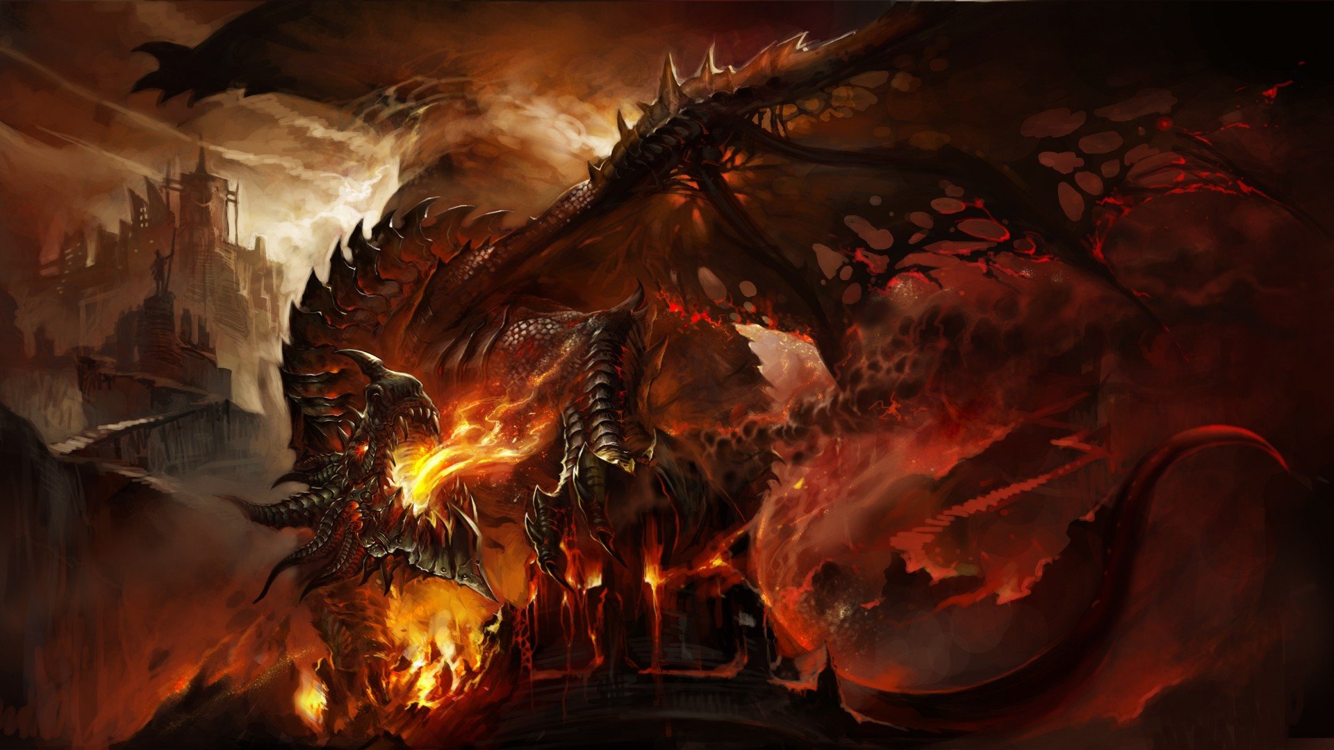 Warcraft Cataclysm Death Wing Game Wallpaper