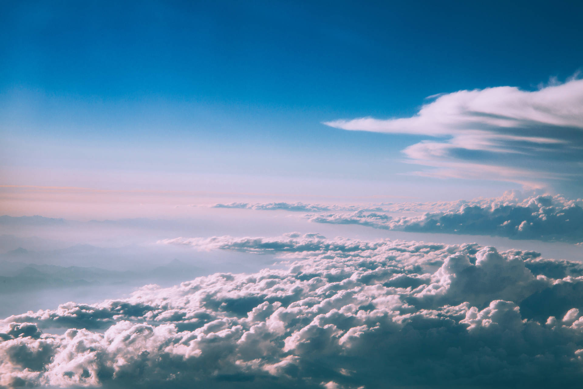 Aerial Of Unending Clouds Wallpaper