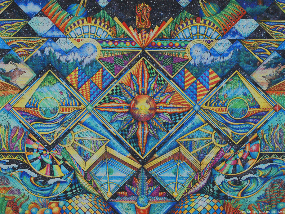 Trippy Tapestry Background Spliff Points3