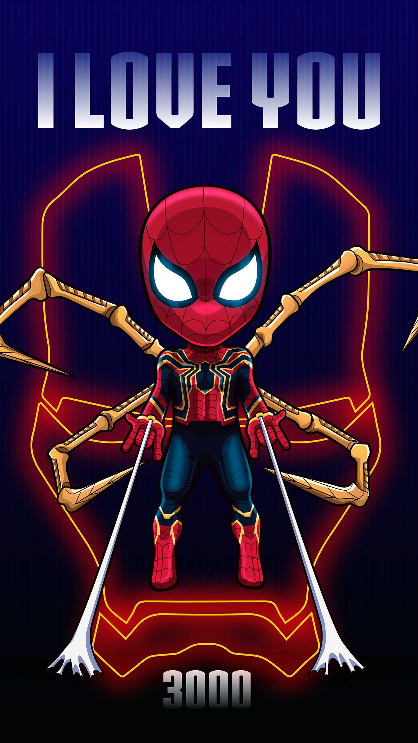 I Love You Iron Spider iPhone Wallpaper In