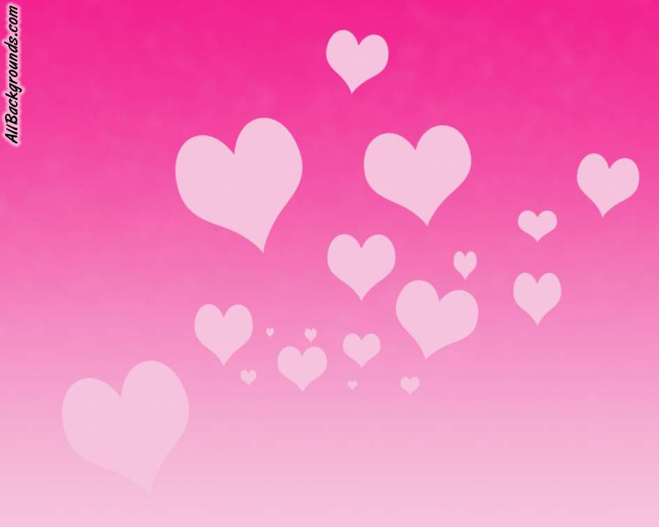 Flying Pink Hearts Background Myspace