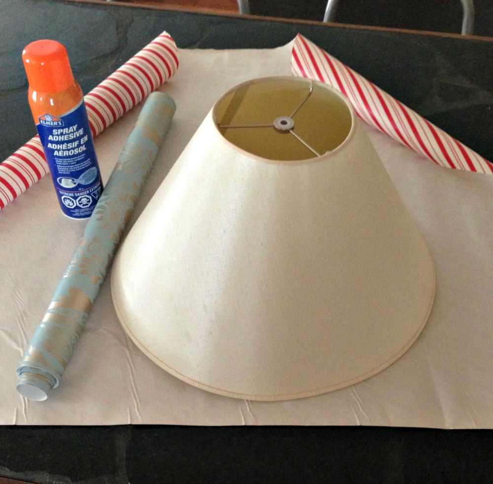 Begin By Laying Out Your Tools Roll Lampshade Over The Wrapping
