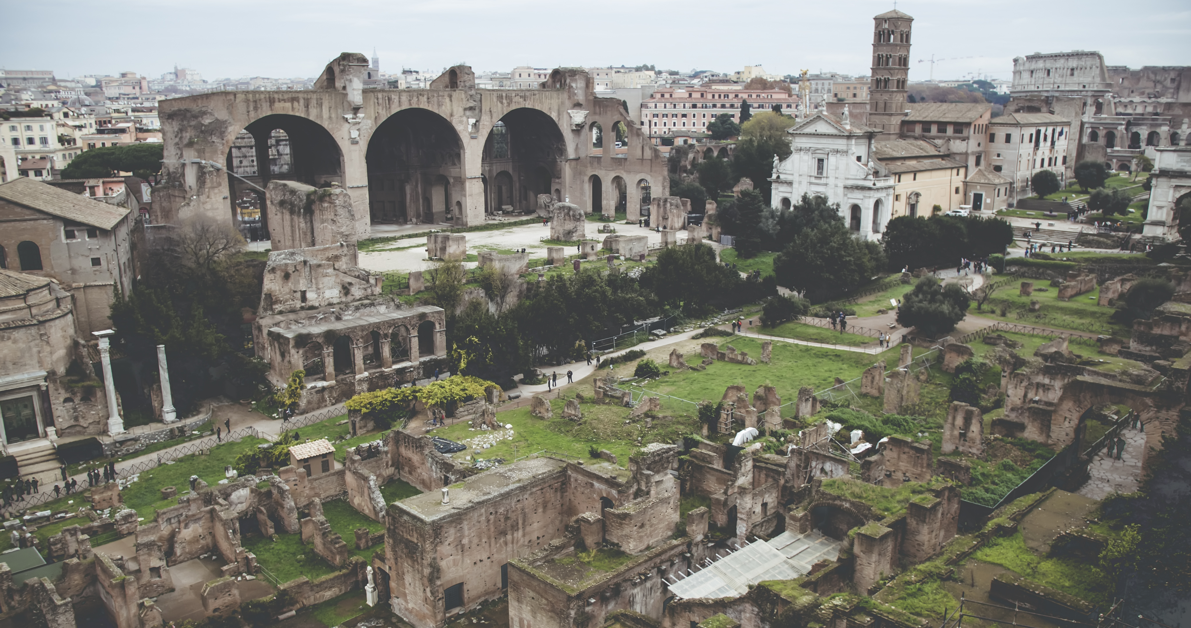 Ancient City Colosseum Rome Wallpaper HD 4k