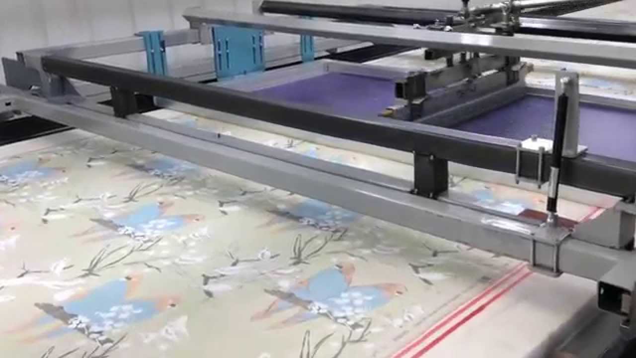 Hand Silk Screen Printed Fabric By Robert Hamlin Wright At The Art