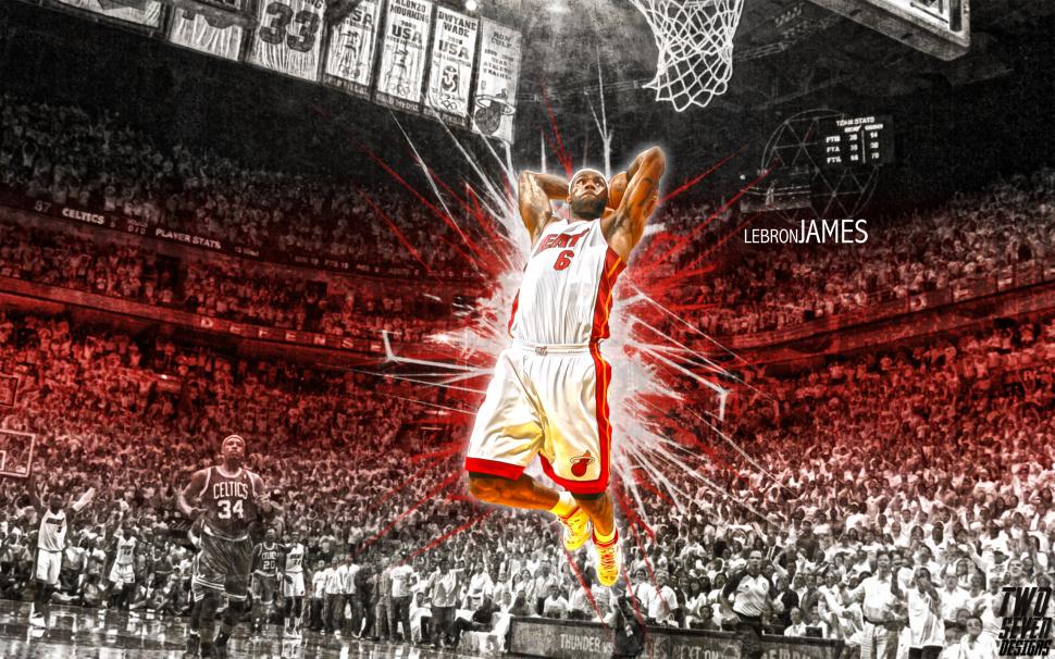 Lebron James Miami Heat For Desktop Wallpaper Sports
