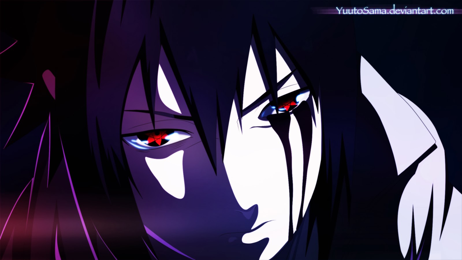 Sasuke Uchiha Mangekyou Sharingan Eyes HD Anime Wallpaper