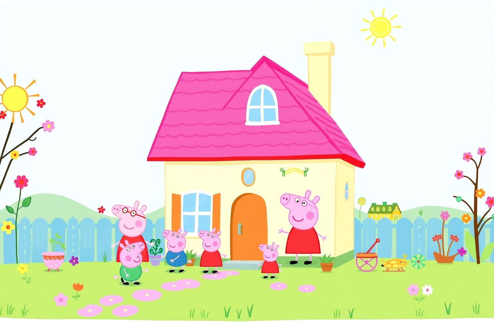 Peppa Pig House HD Wallpaper