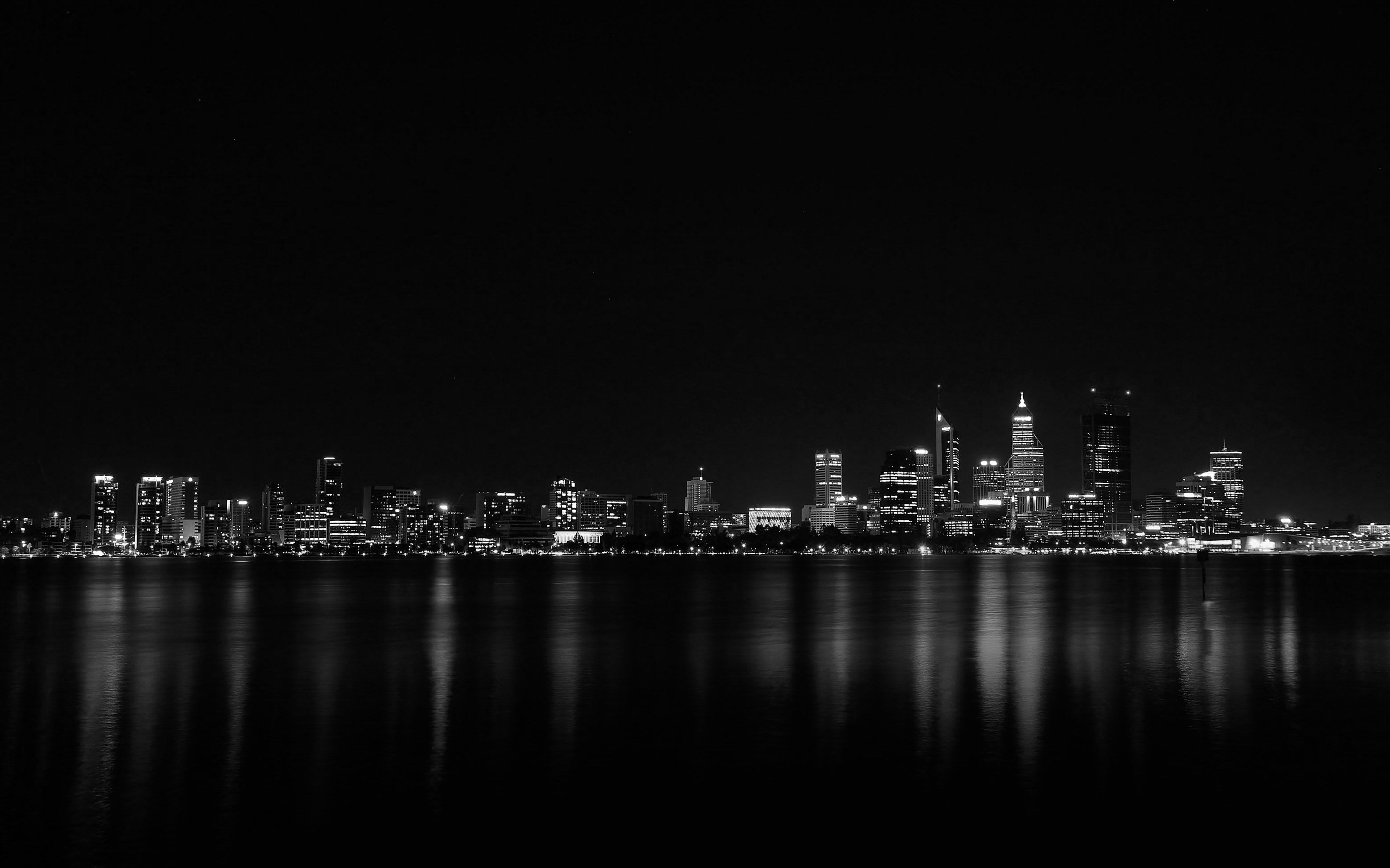 City Skyline At Night Wallpaper