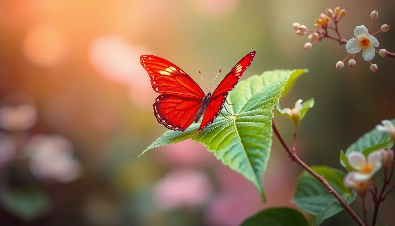 Red Butterfly Wallpaper