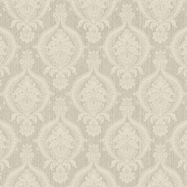Grey and Cream Weave Damask Wallpaper   Wall Sticker Outlet