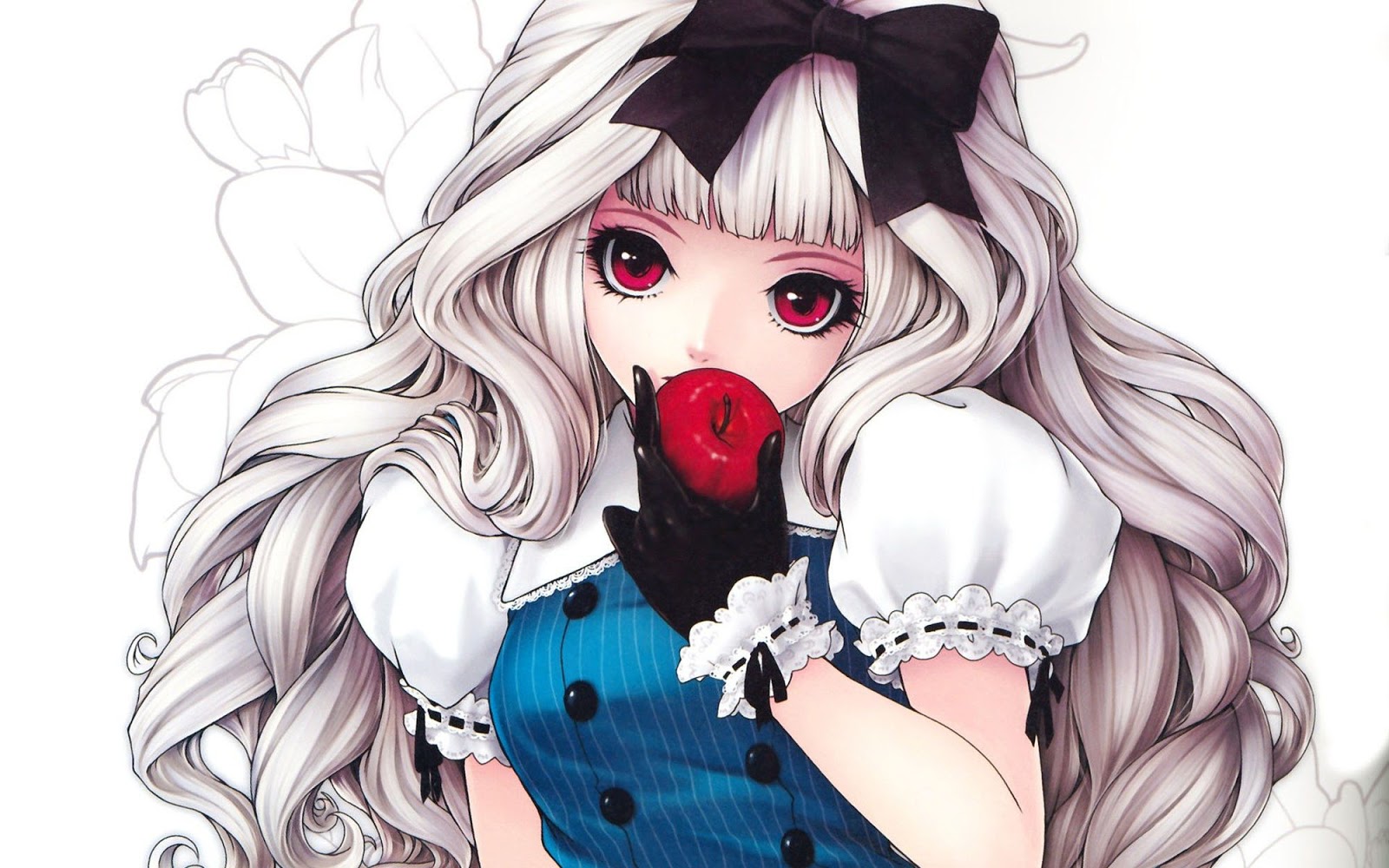 Cute Anime Girl White Long Hair HD Wallpaper