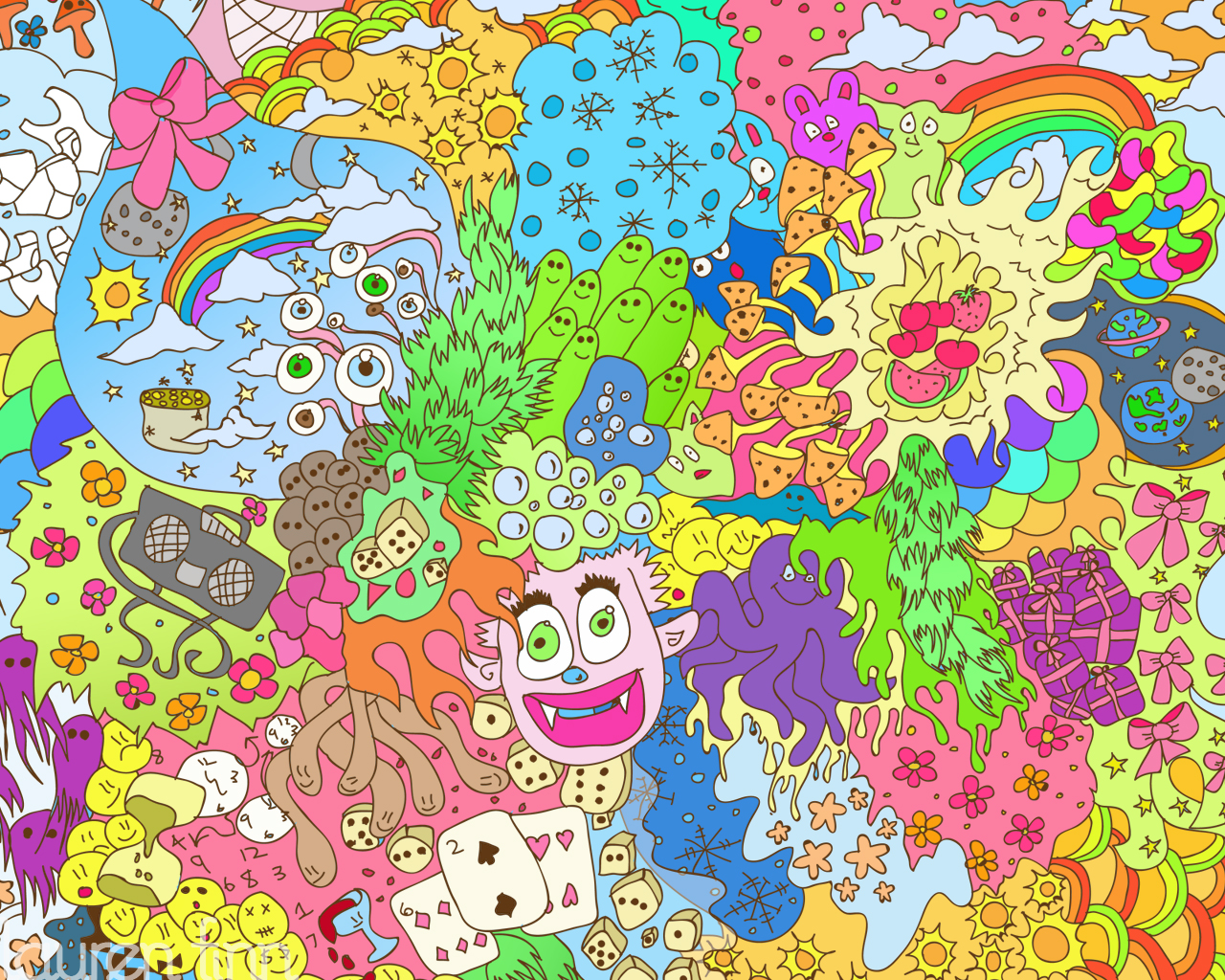 Colorful Doodle Wallpaper Jpg