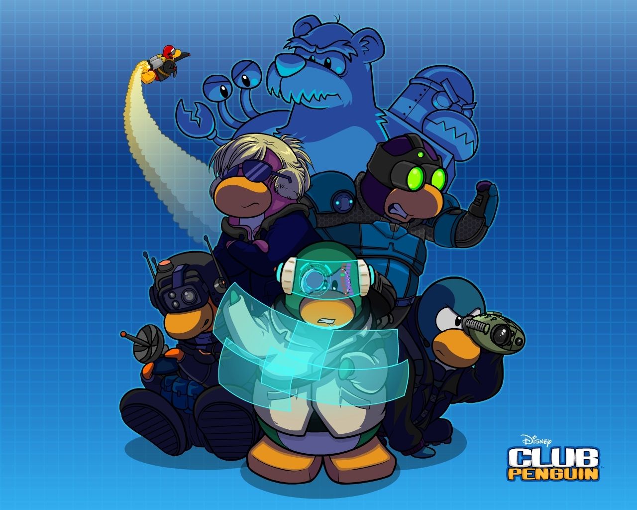Cold Dude Puters Club Penguin Wallpaper