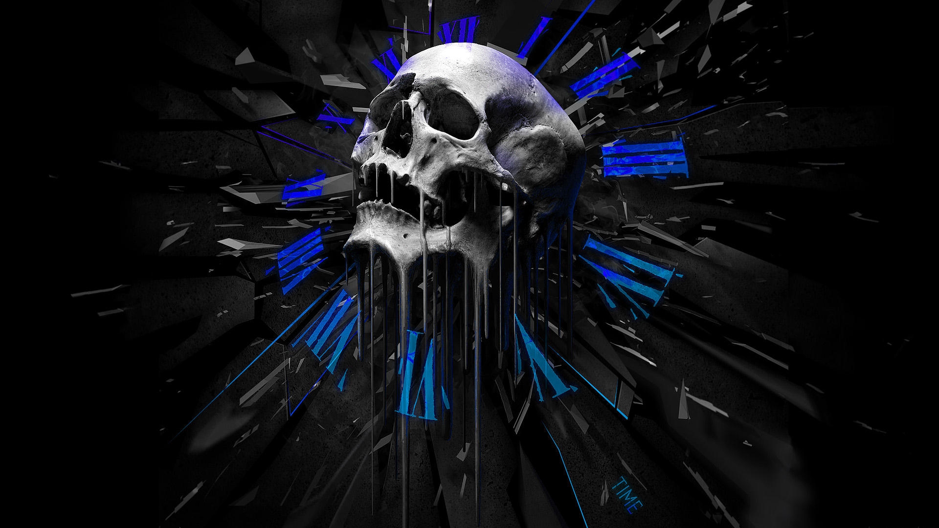 Abstract Skull Wallpaper Which Is Under The