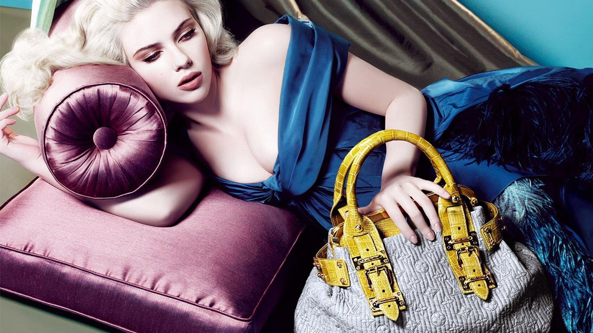 Bag Fashion HD Wallpaper Scarlett Johansson Louis Vuitton