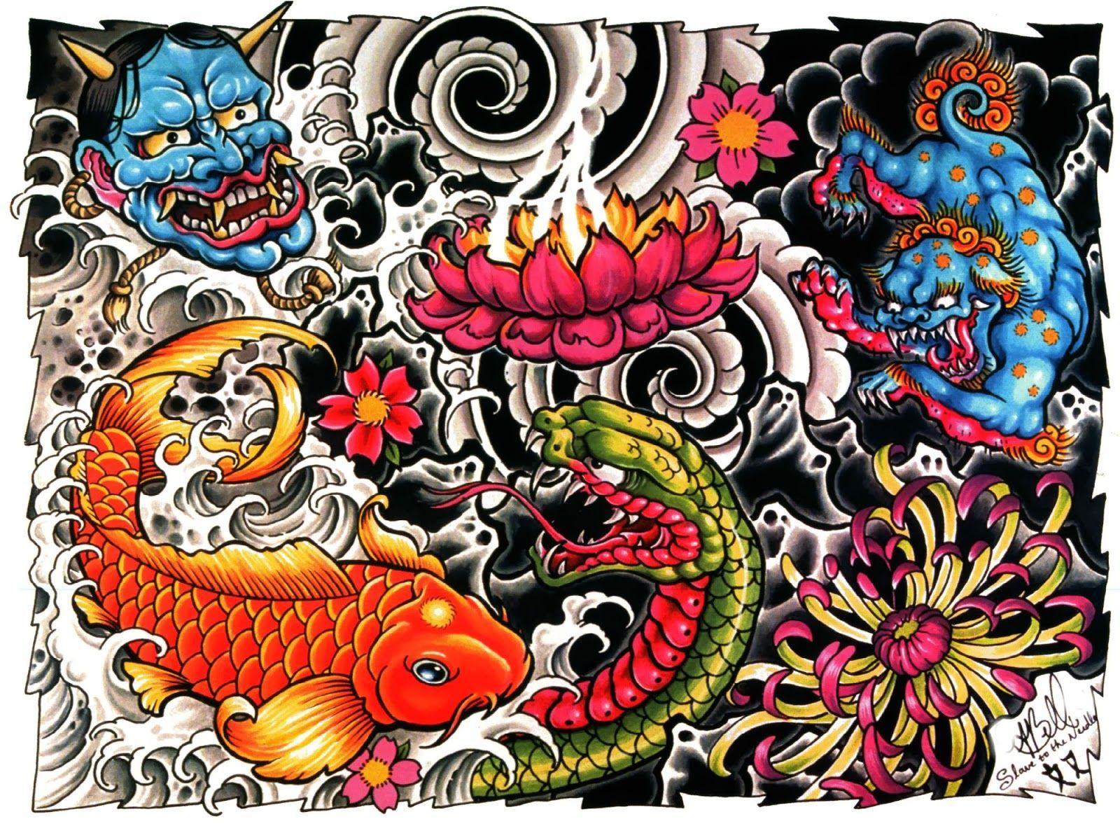 Japanese Tattoo Wallpaper Top Background