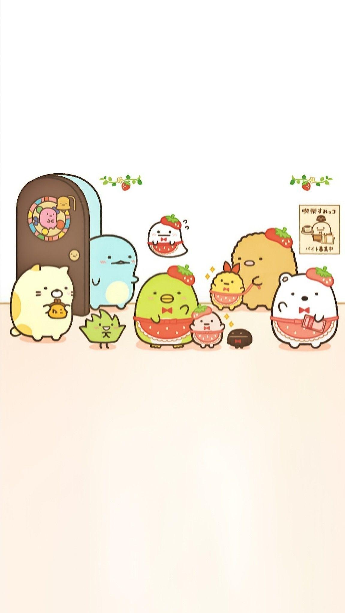 Alisa On Sumikko Gurashi Bg iPhone Wallpaper