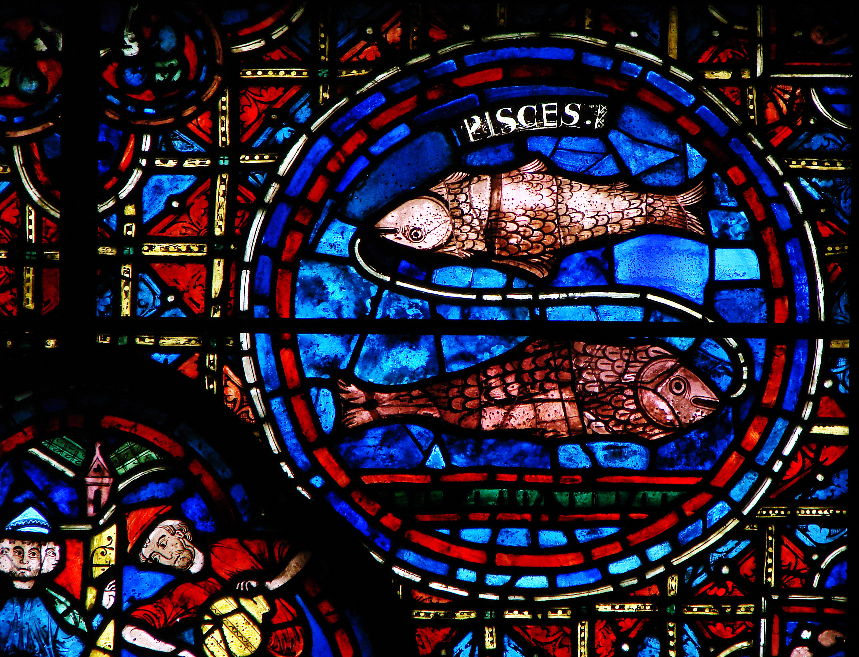 Pisces Stained Glass Wallpaper And Image Pictures