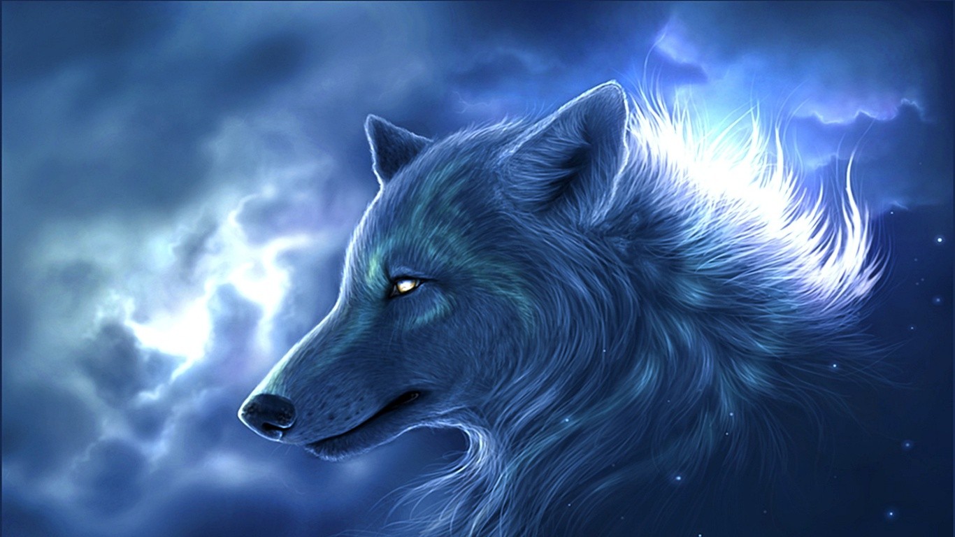 Abstract Wolf Wallpaper