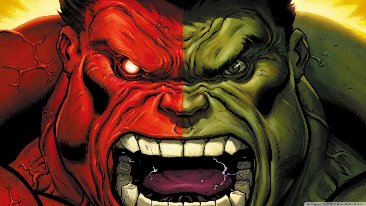 Red Hulk Vs Green 4k HD Desktop Wallpaper For Ultra