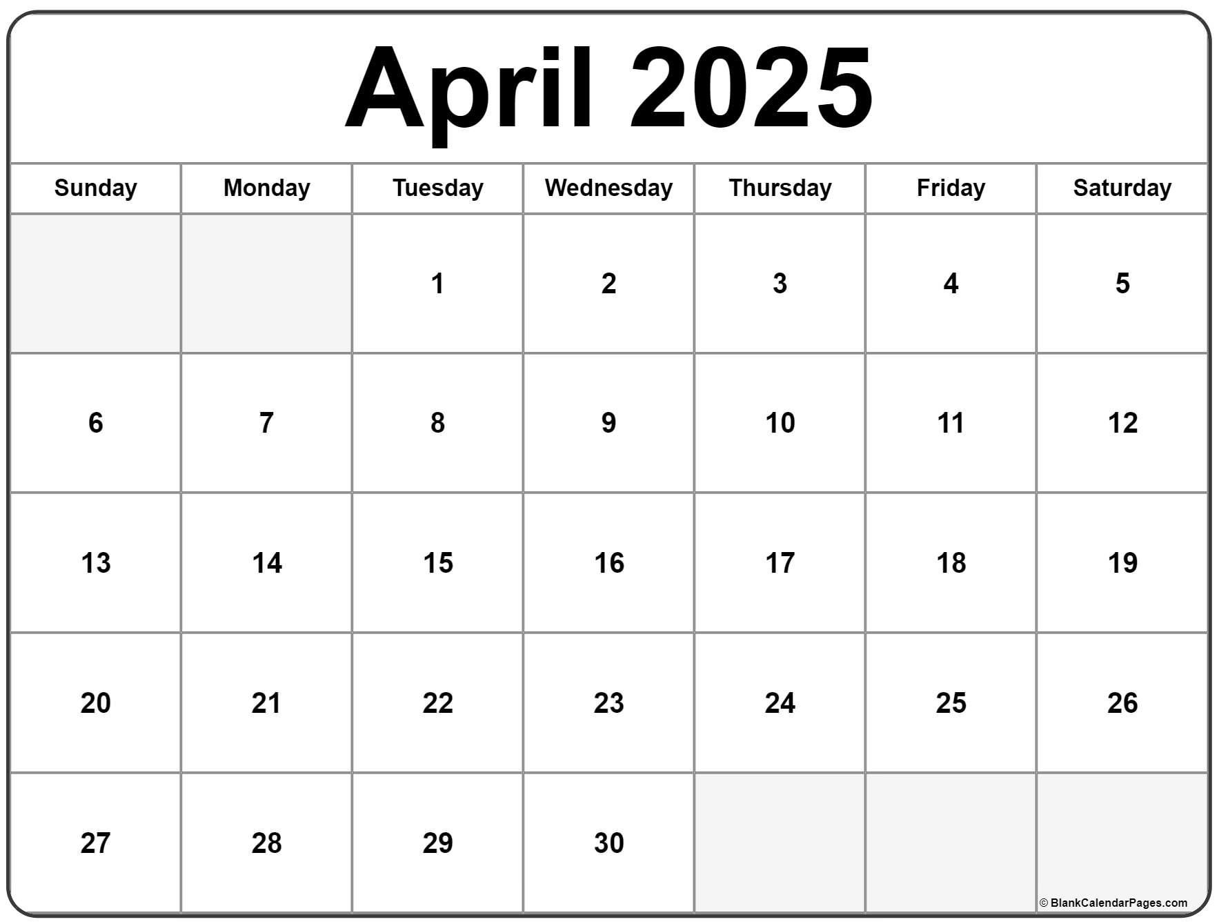 April Calendar Wallpaper