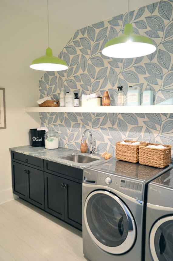 Laundry Room Decor Wallpaper Simplified Bee