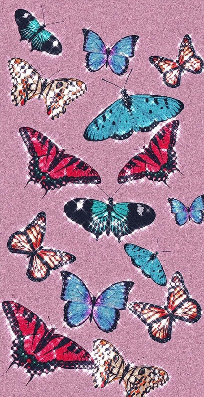 Glitter Butterfly Wallpaper