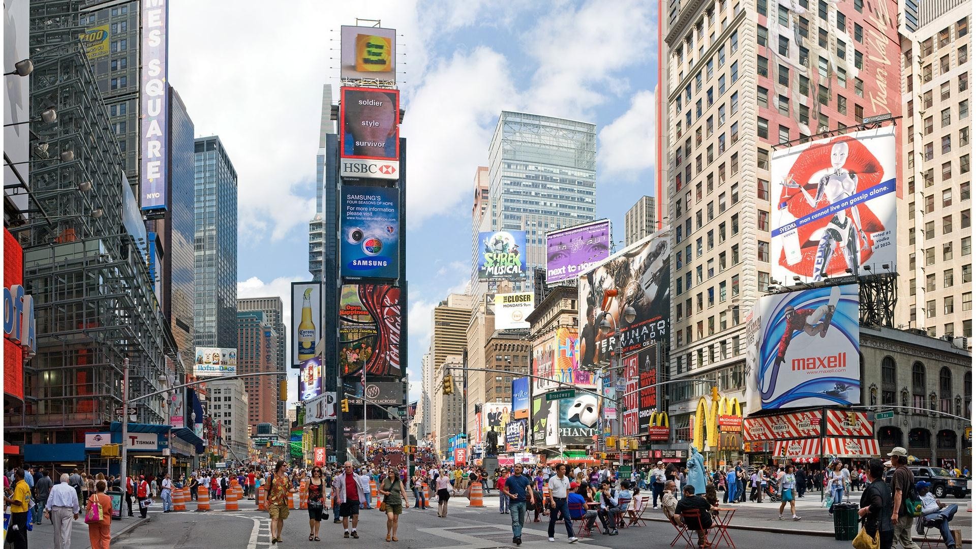 Cityscapes New York City Times Square wallpaper 1920x1080