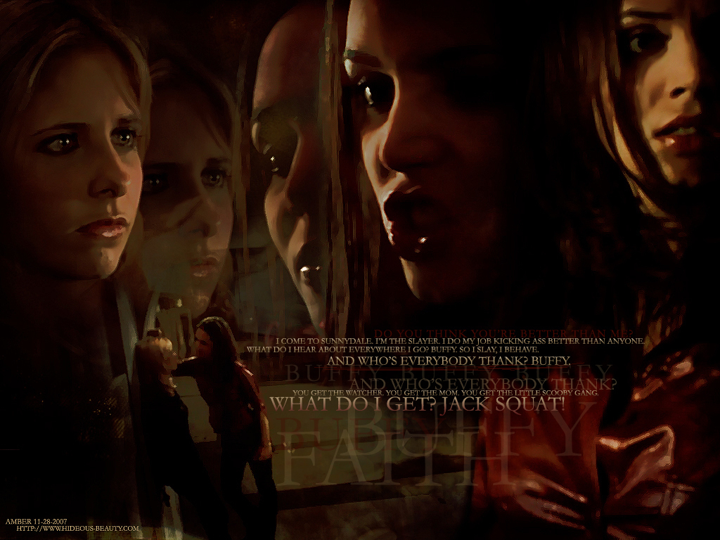 Faith Angel Buffy Vampire Slayer Relationships Wallpaper
