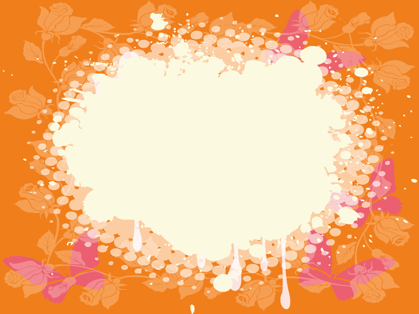 Pink and orange butterfly frames Backgrounds   Beige