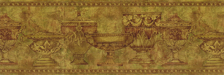 Details About Greek Roman Antiques Vases Wallpaper Border Ff8312b