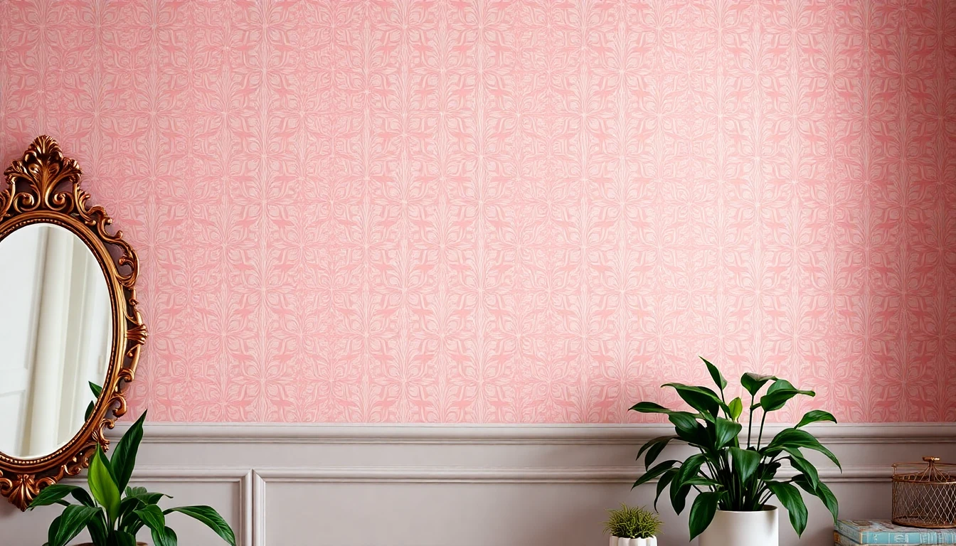 Pink Quatrefoil Wallpaper