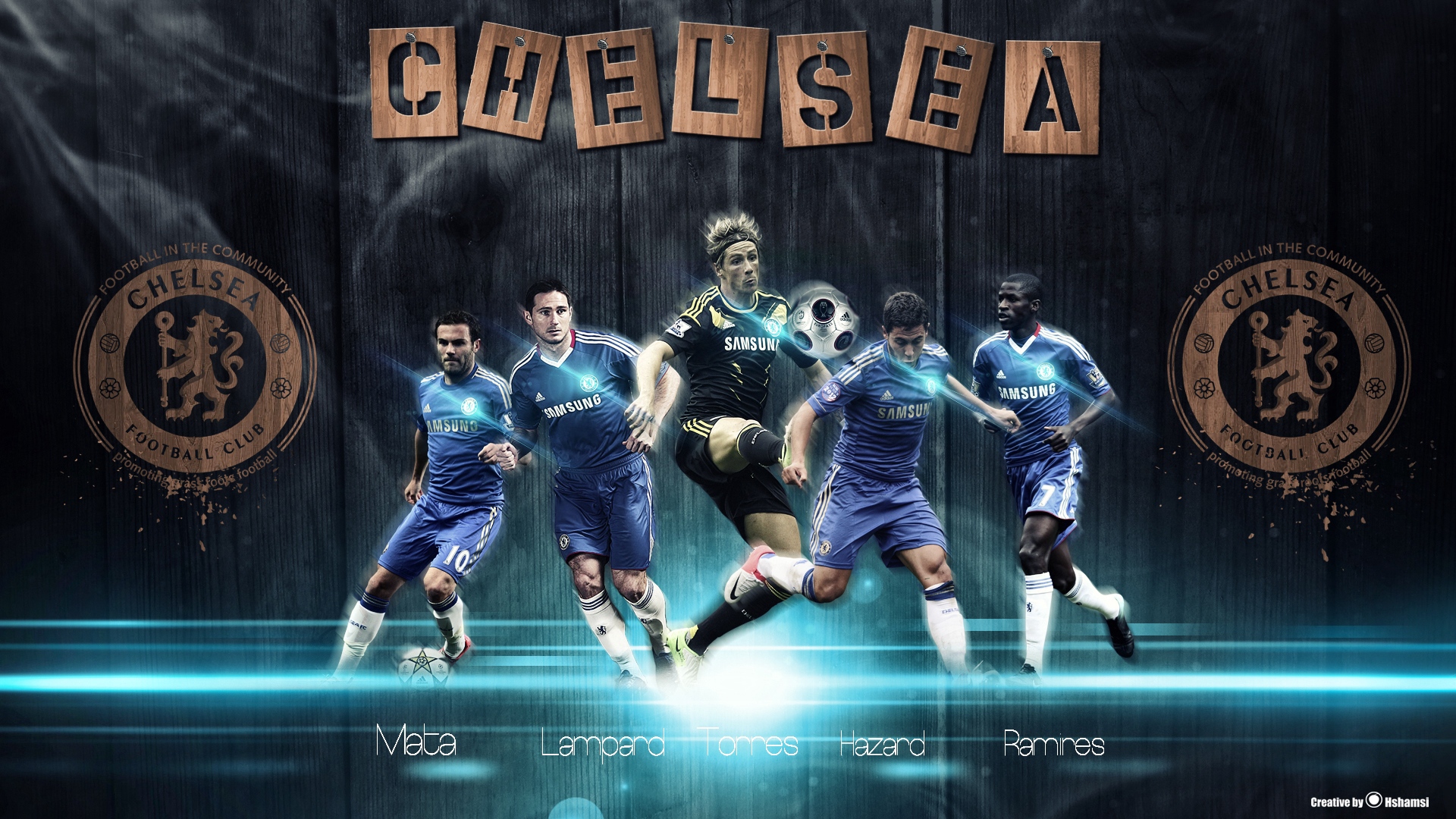 Chelsea Shamsi Emblem Mata Torres Lampard Azar Ramirez