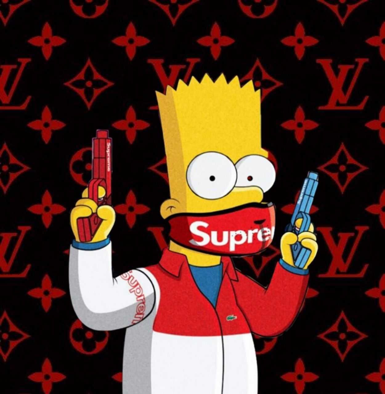 Bart Simpson Wallpaper Discover More Android Cartoon Gangsta Swag