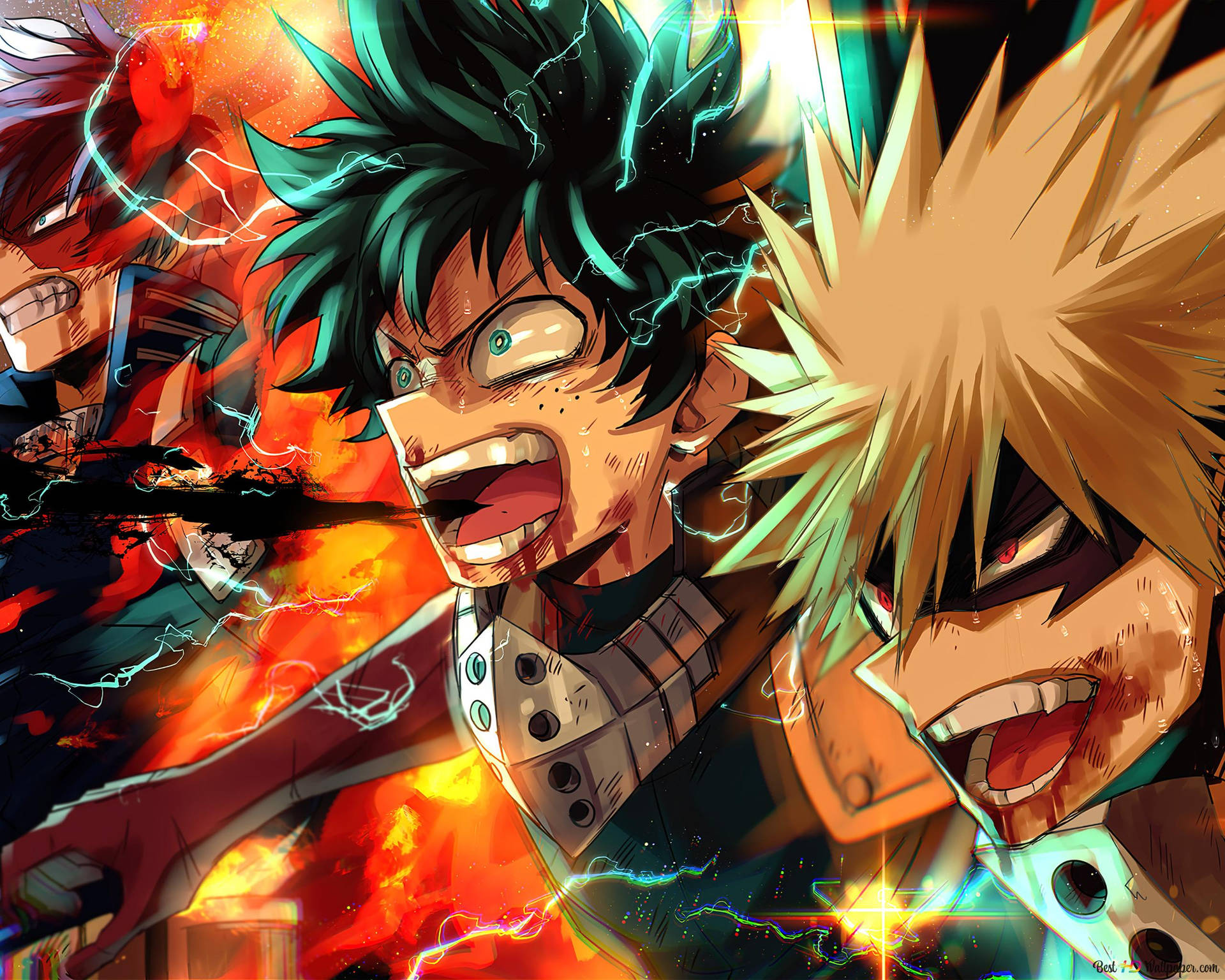 Deku X Todoroki Bakugou Wallpaper