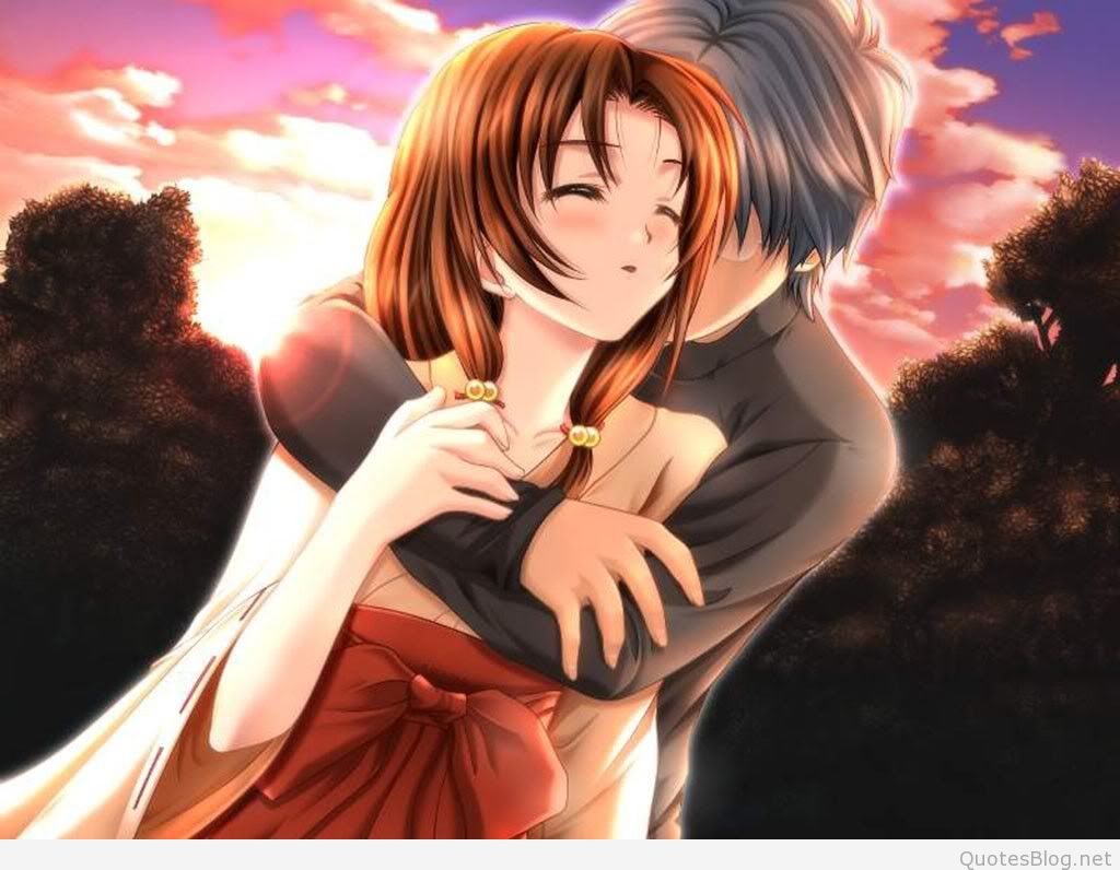 Free download Loving Couple Gif Animated Romantic Anime Couple Hug