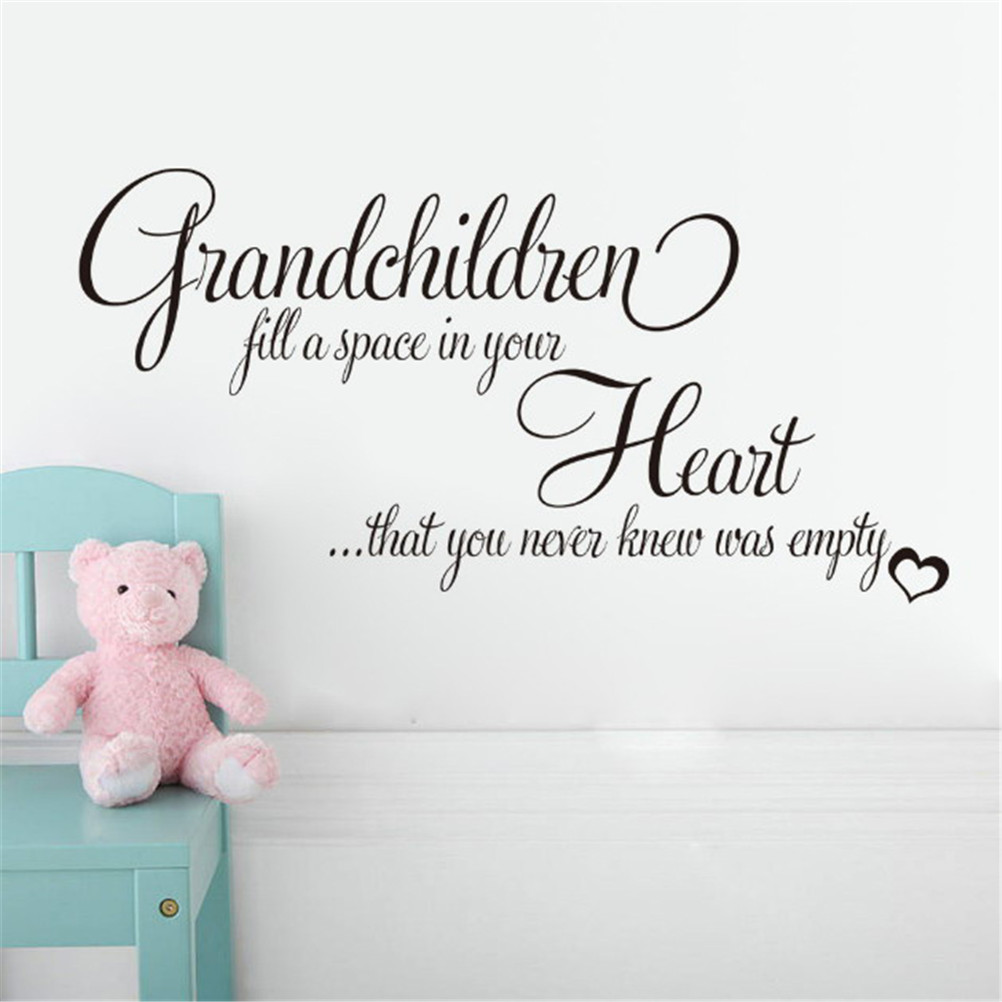 3d Grandchildren Fill Your Empty Heart English Quotes Wall