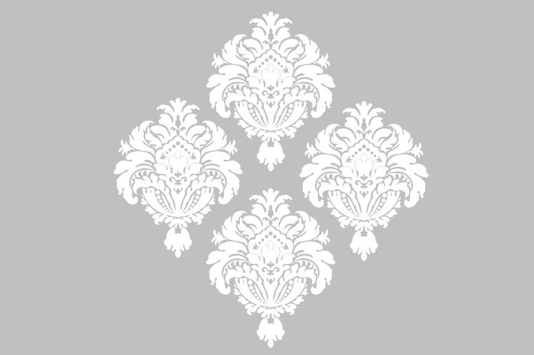  classic damask wall paper prints dolce small damask decal white