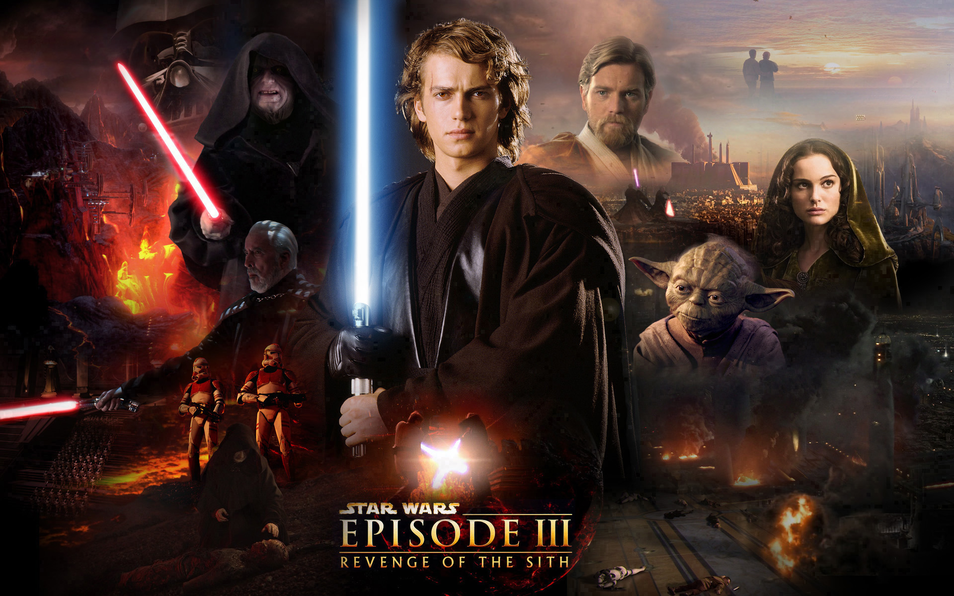 Star Wars 3 Revenge Of The Sith Theme With 10 Backgrounds 1920x1200