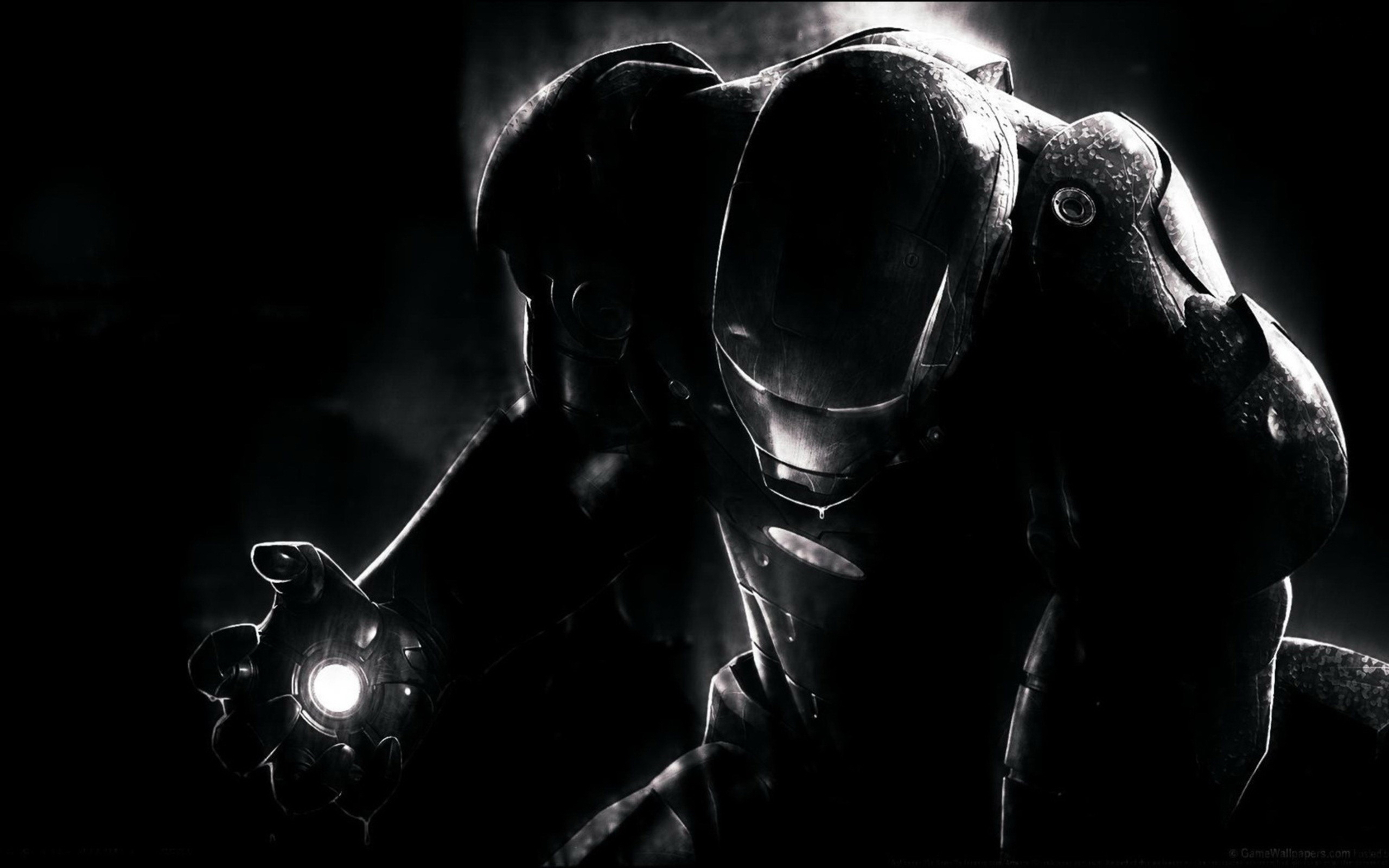 Black Wallpaper With An Iron Man And Image