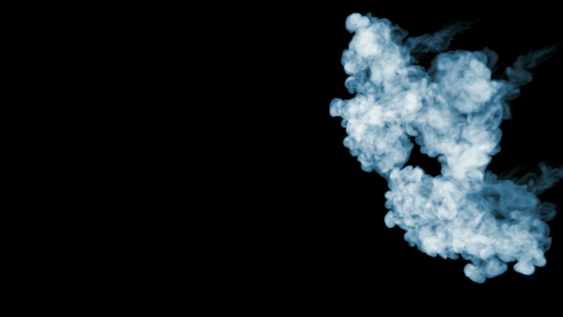 3d Render Of Smoke In Slow Motion Isolated On Black Background
