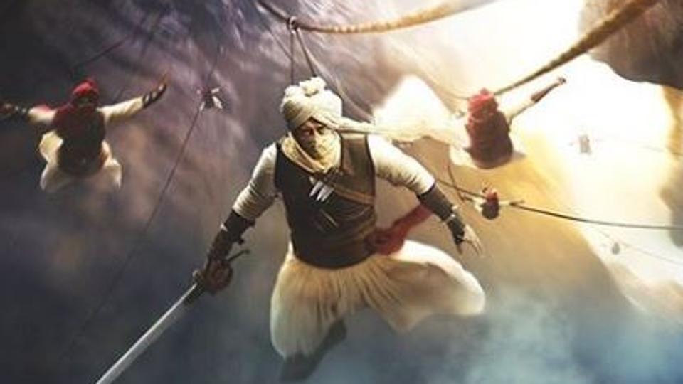Taanaji Ajay Devgn S First Look As The Fierce Maratha Mander