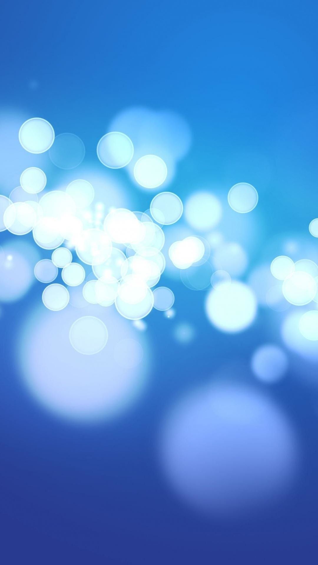 Blue Bokeh Lights Android Wallpaper