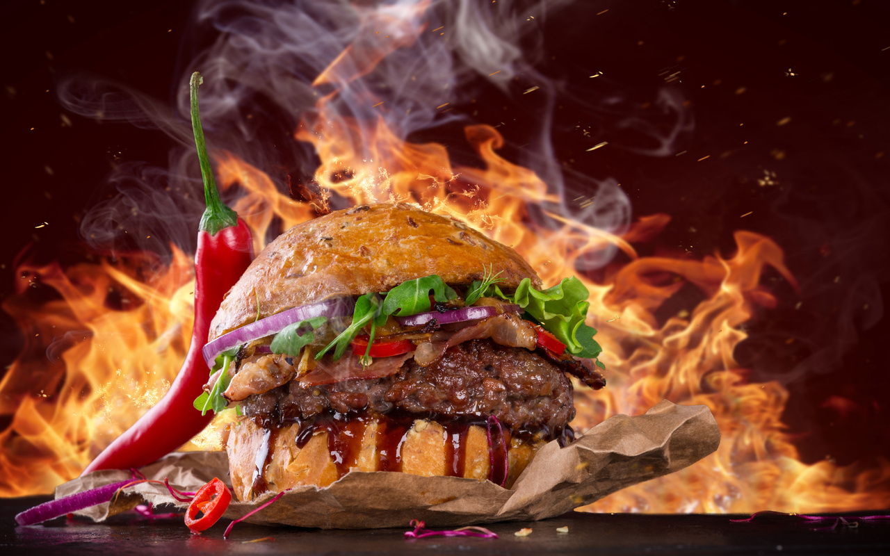 Hot Spicy Burger 720p HD 4k Wallpaper Image Photos And Picture