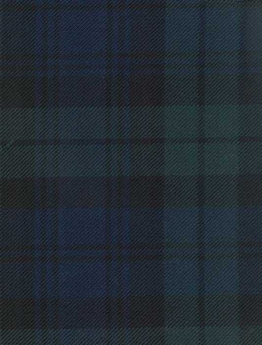 Black Watch Tartan Fabric A Classic Wool In Blue Navy And
