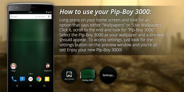 Pipboy Live Wallpaper Android