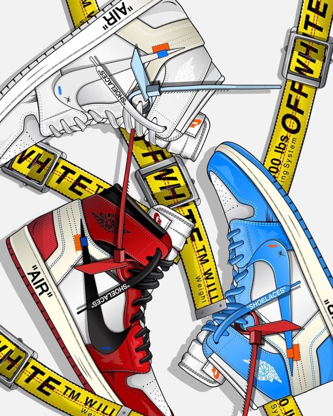 Cartoon Nike Shoes Wallpaper On
