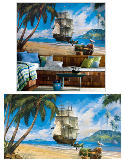 Pirate Ship Wallpaper Mural Pirate ship xl wall mural