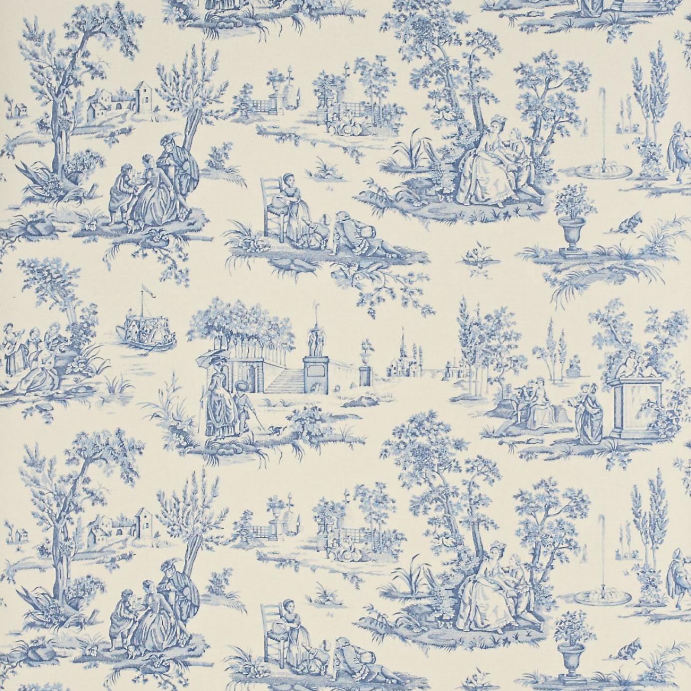Blue Toile Wallpaper All New