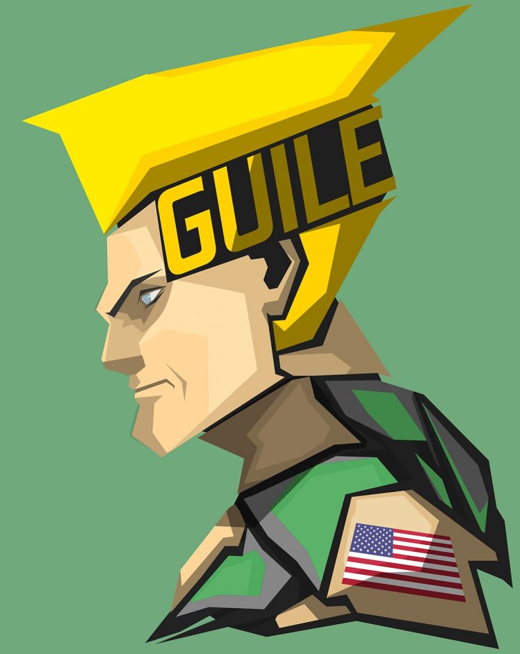 Guile Character Street Fighter Video Games Green